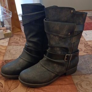 Jellypop Black Combat Boots